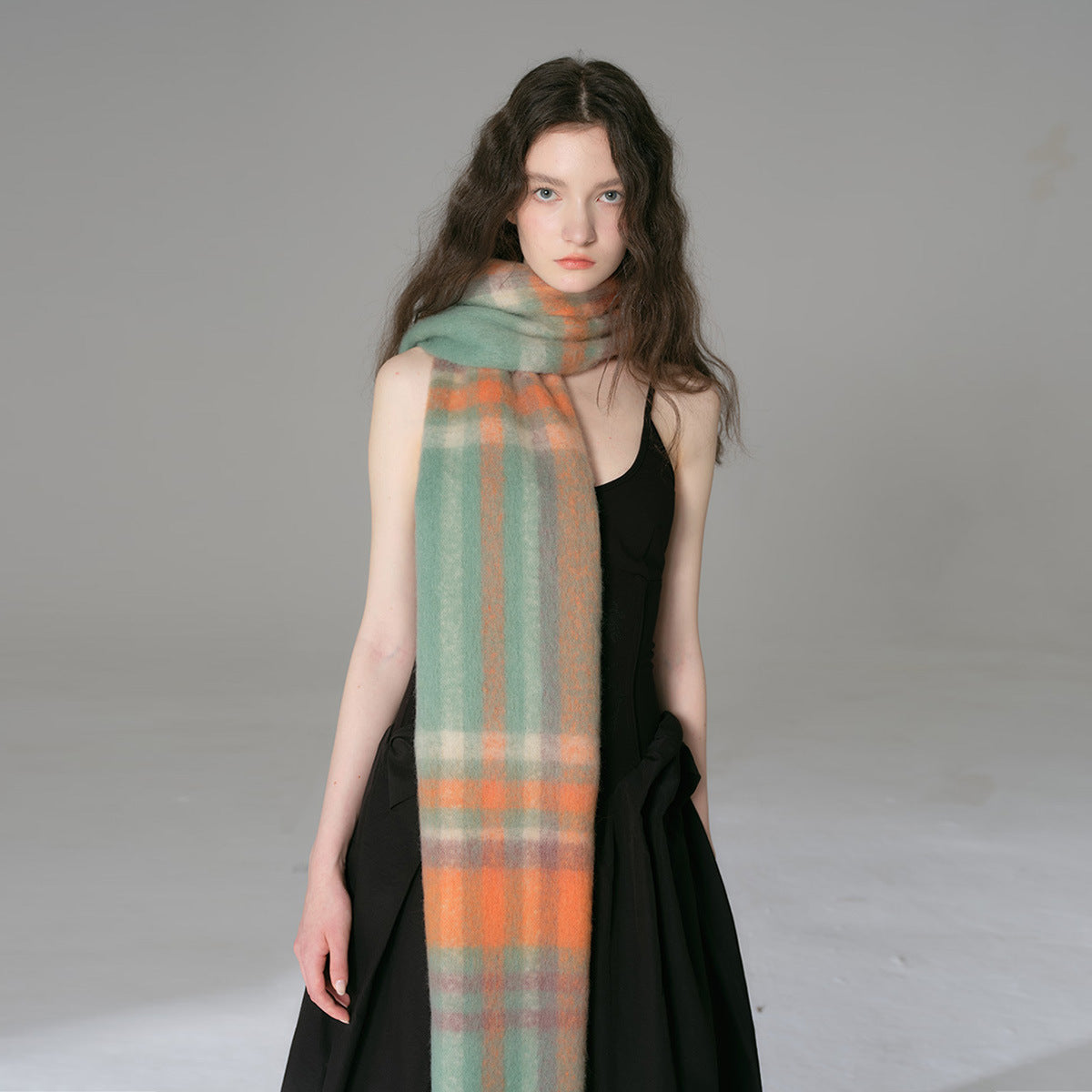 TLQHZZ-080 plaid stripe winter scarf