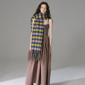 TLQHZZ-089 Color plaid winter scarf