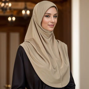 MSL098  Crystal linen loose bottoming cap hijab