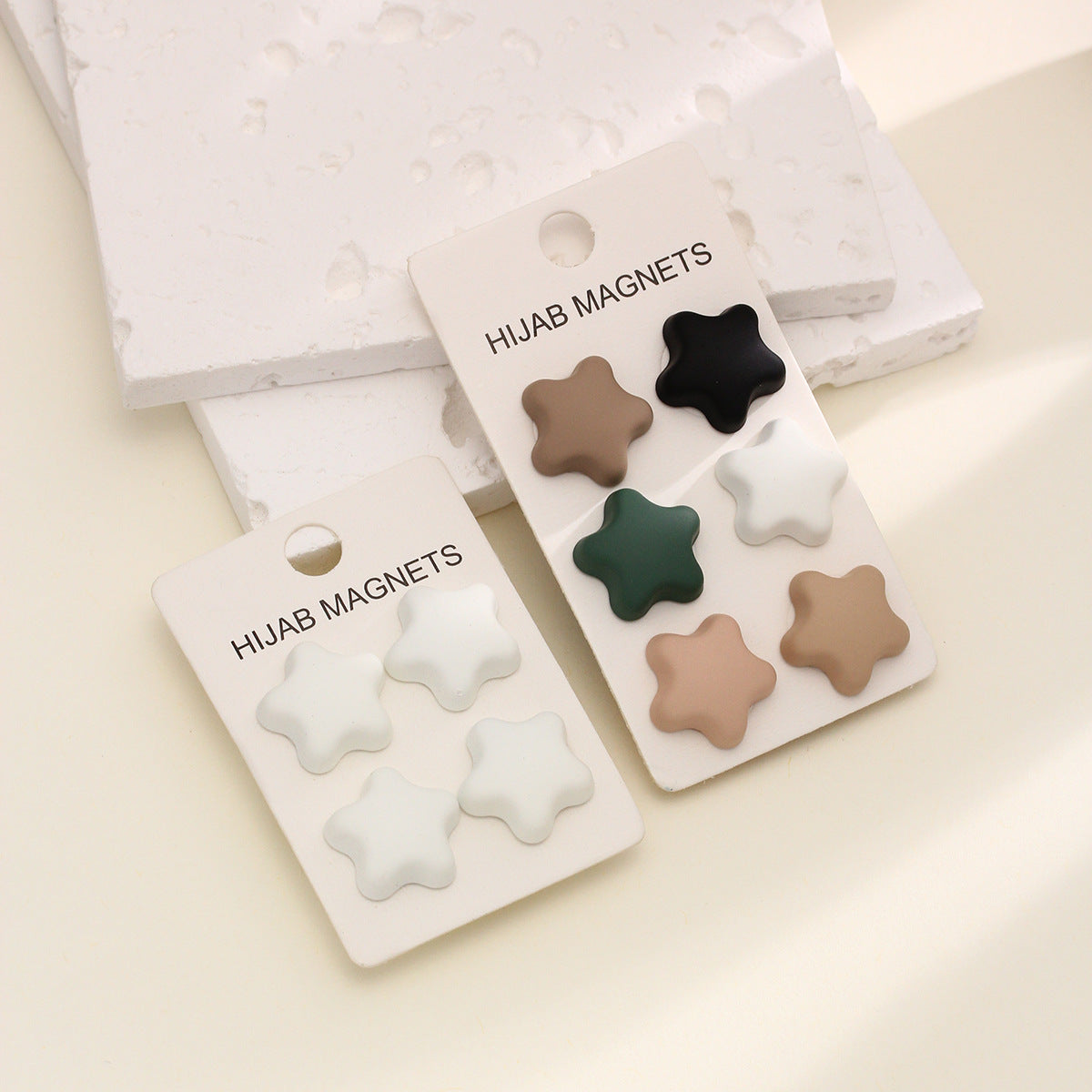 GR0631  Star-shaped magnetic silk scarf fixing buckle 51 colors available