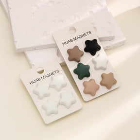 GR0631  Star-shaped magnetic silk scarf fixing buckle 51 colors available