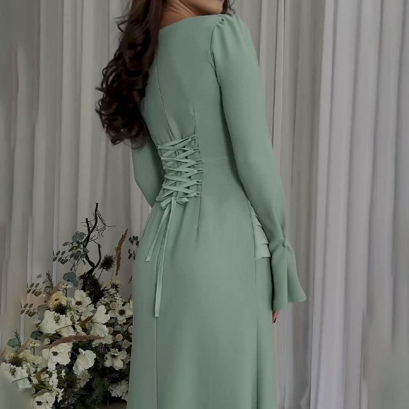 DM143  Plain Smart Casual Polyester Occasion Dress