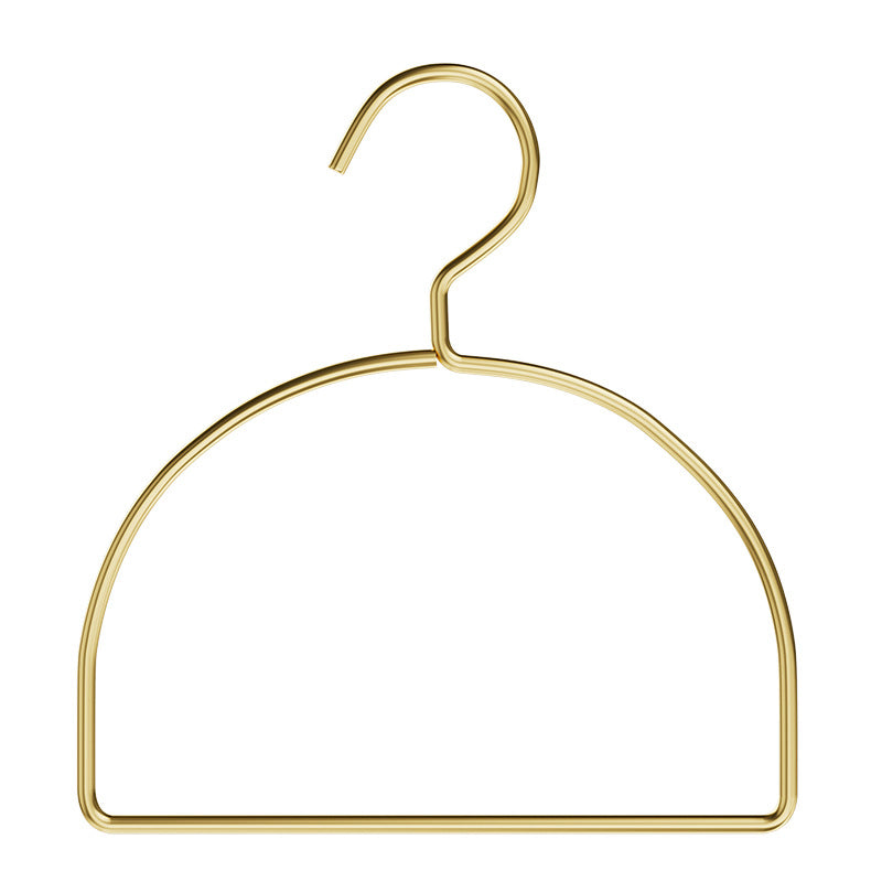 5+6740  Gold-Tone Hanging Metal Garment Hanger - MOQ:10pcs