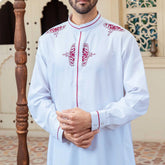 jl11  Muslim long sleeve embroidered abaya