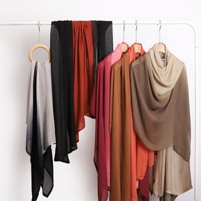 YZ233 High quality modal wide brim thin hand-painted gradient color shawl scarf