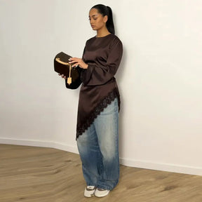 T04  Casual Fashion Slim Fit Abaya Long Dress