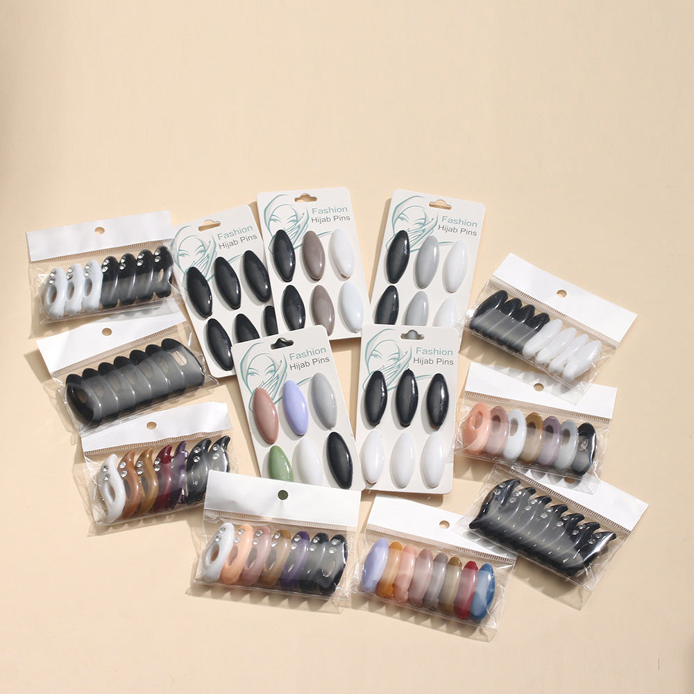 RU8701  Plastic Colorful Safety Hijab Pins
