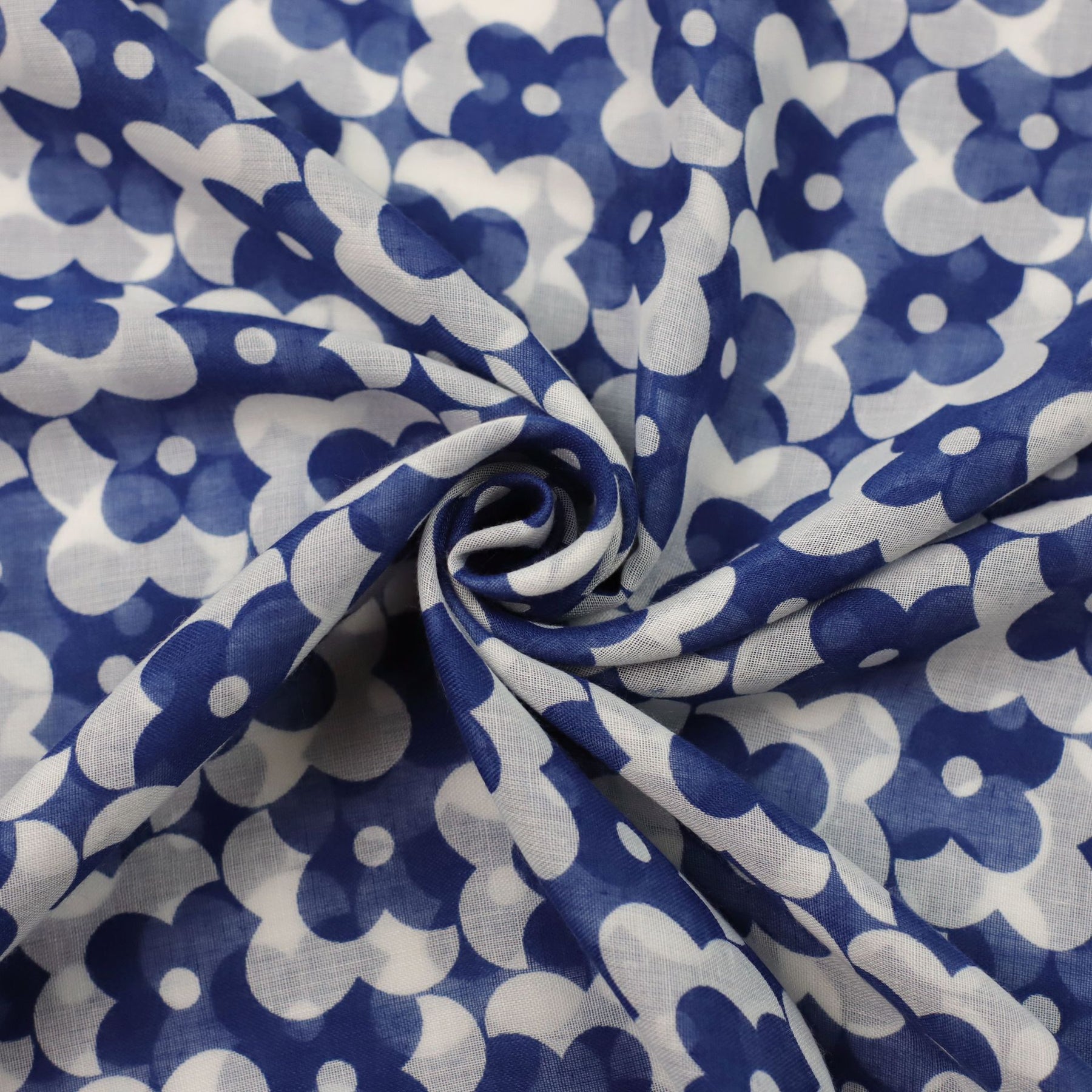 JY230505 Blue sunflower printed scarf