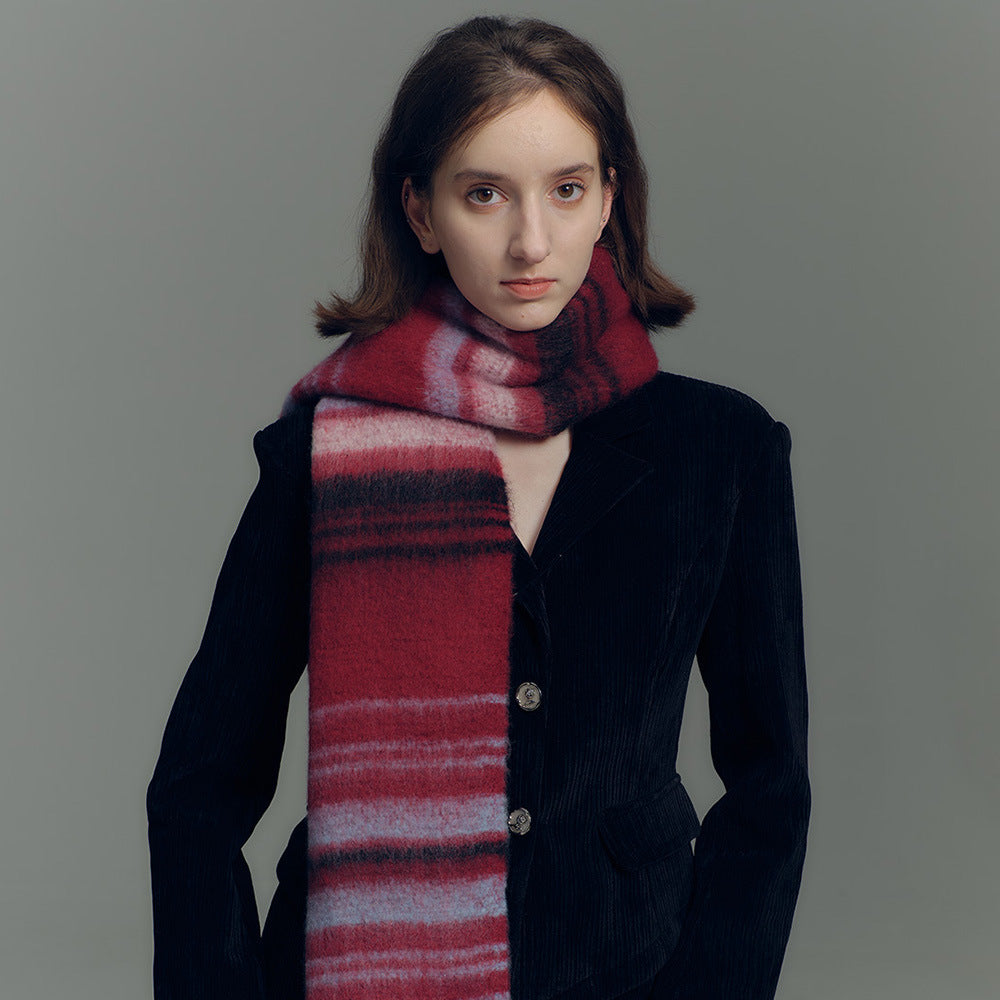 TLQHZZ-094 color stripe winter scarf