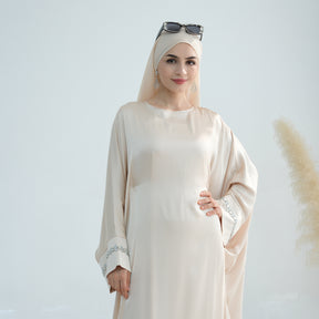 LR814 Plain Polyester Hotfix Rhinestone Dress
