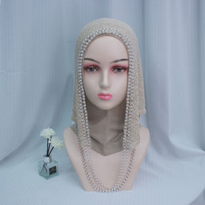 PTKCM  Fashion Beaded Chain Hollow-out Woolen Jersey Cap