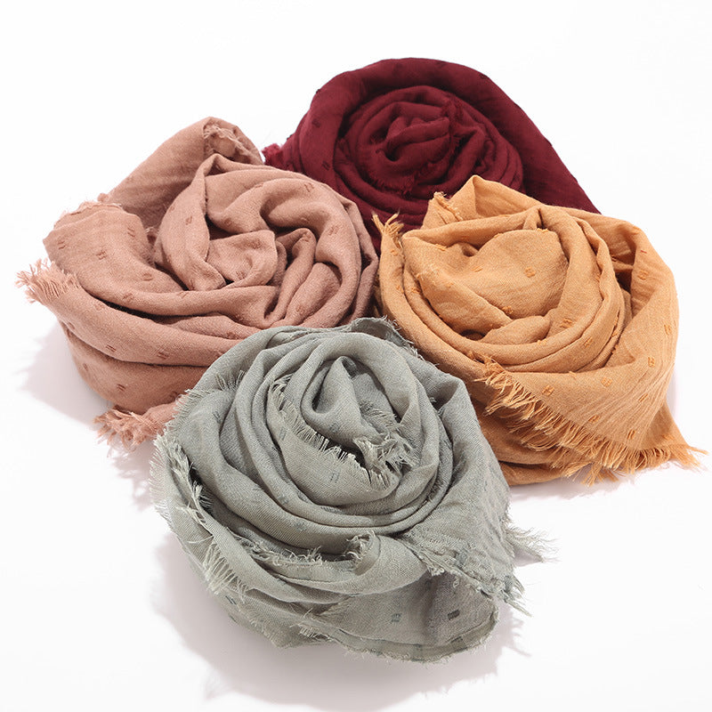 MSL080 plain TR cotton hijab scarf