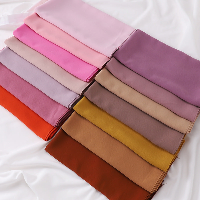 MSL256 110*110 plain pearl chiffon kerchief hijab