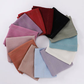 W-0105 plain chiffon Silver thread hijab scarf