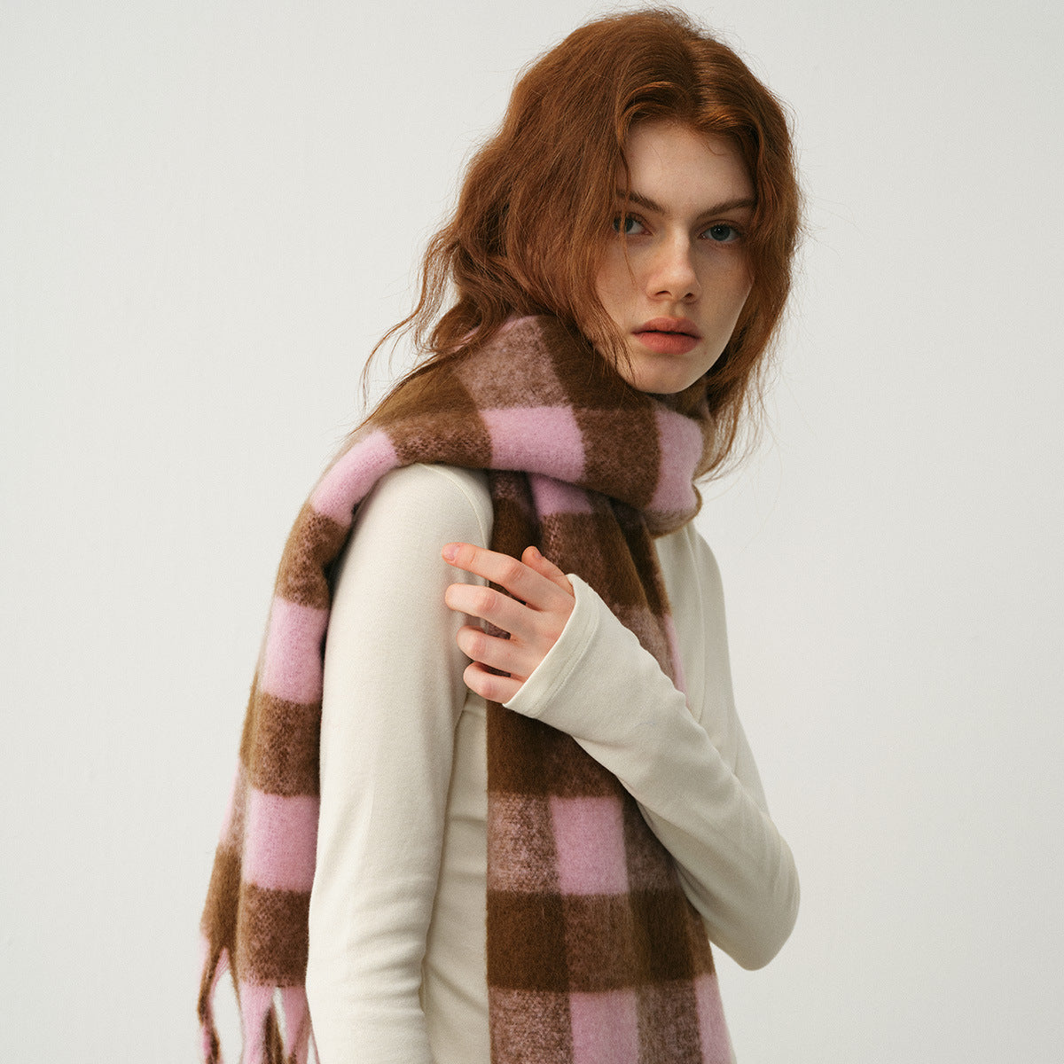 TLQHZZ-110 plaid winter scarf