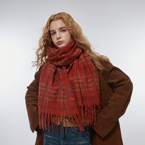 2023-10-36 plaid stripe winter scarf