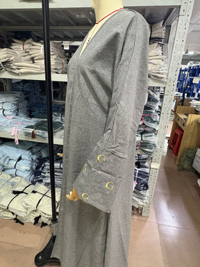 SH2537-2.0  Plain moon embroidery elegant fashionable long-sleeve dress