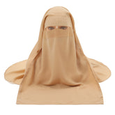 YW237 plain hood mask hijab