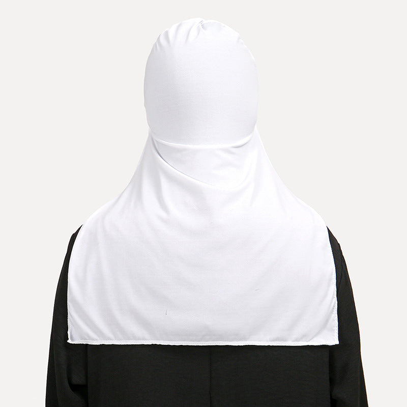 MSL095 Crystal hemp face covering solid color hijab cap