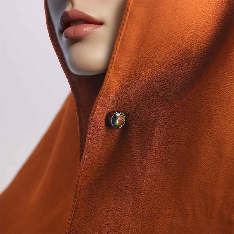 C-1045  Elegant Strong Magnetic Clasp Set with Colored Diamonds