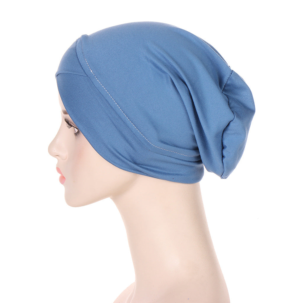 plain hijab tuiban hat