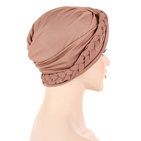 M03 fashion plain hijab turban hat