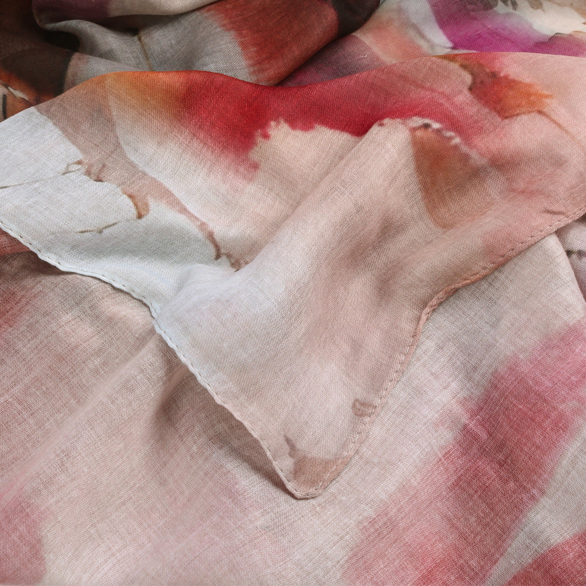 WJ001  Printed Tie-Dye Polyester Long Hijab
