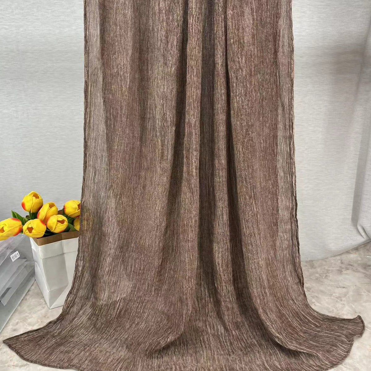 FGYZ  Textured Rayon Hijab, Dirty Dye Crinkled Scarf