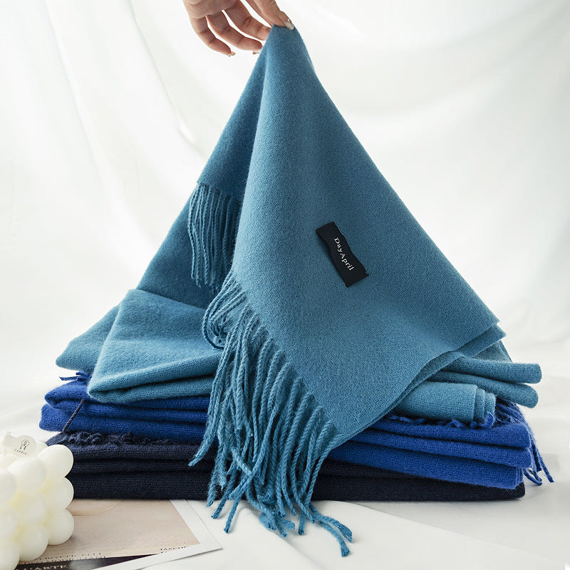 FH23-5154 solid color artificial cashmere winter scarf