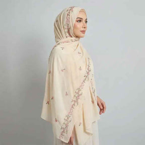 VE122 Embroidered Chiffon Hijab