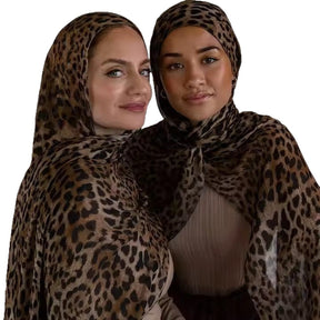 JBWJ001  Soft Modal Watercolor Printed Double-Sided Ethnic Long Hijab
