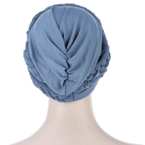 M04 fashion plain hijab turban hat