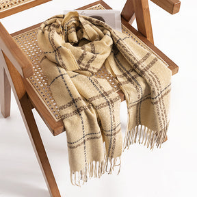 FH23-5203 Lattice stripe winter scarf