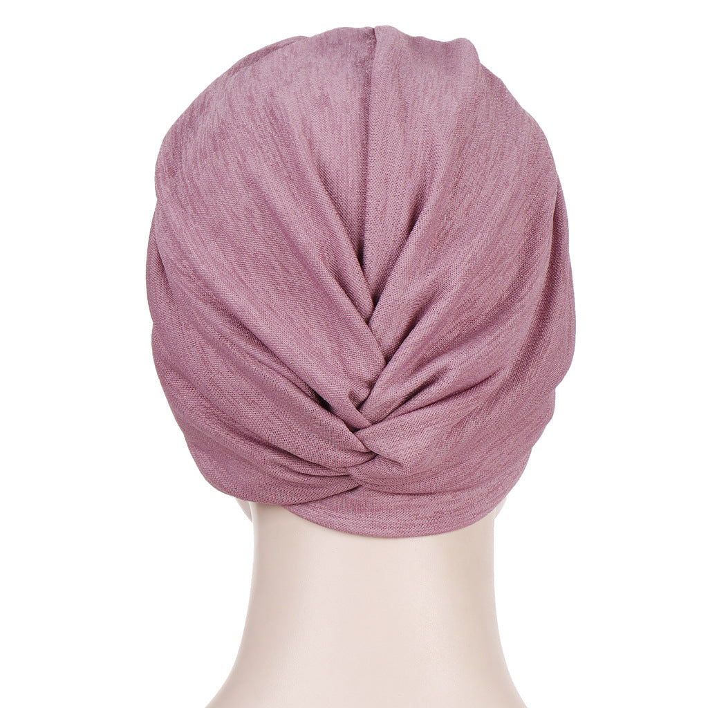 TJM-前后一针 plain hijab turban hat