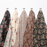 YW347  115*115CM Large Size Floral Pearl Chiffon Printed Square Scarf