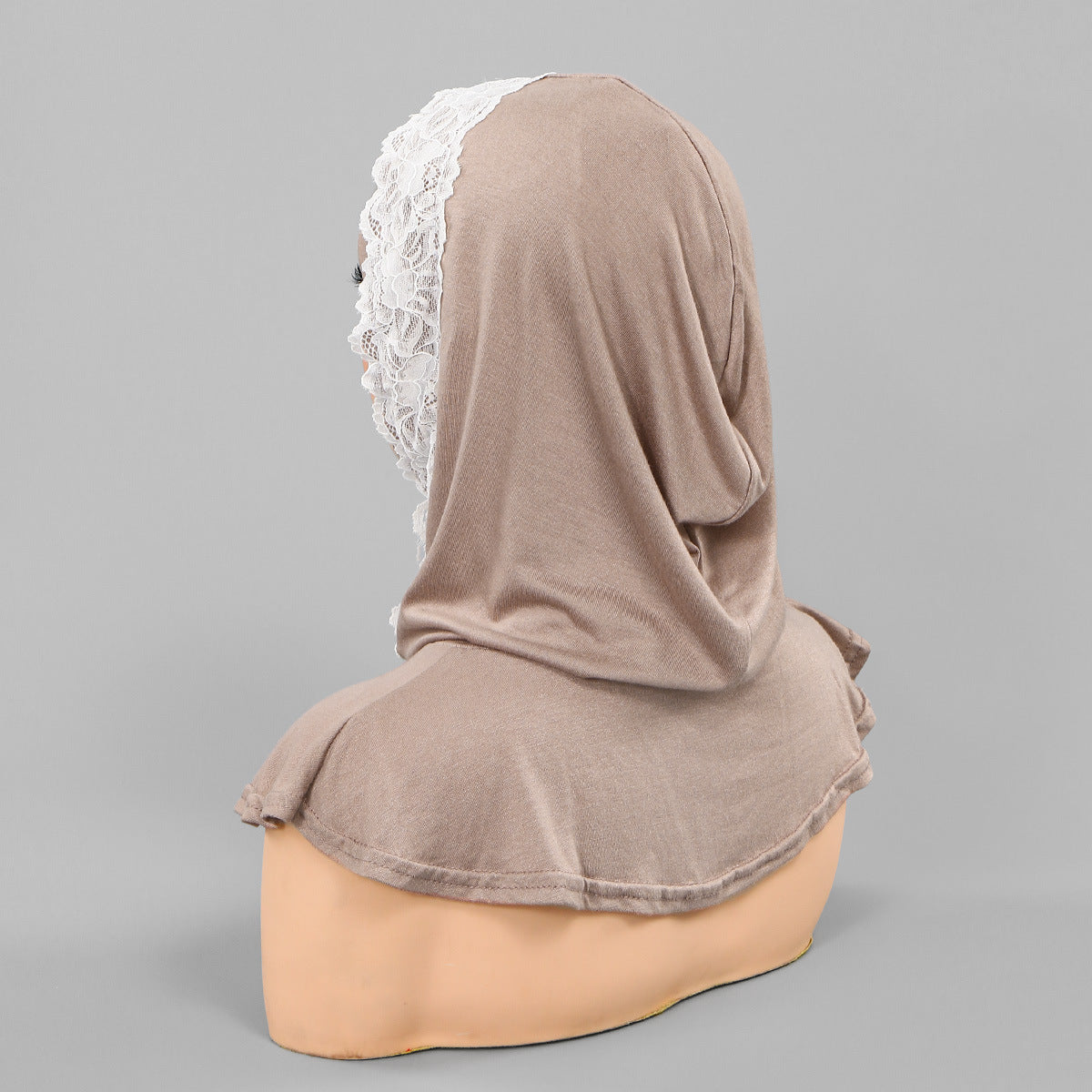SW162  Stylish Lace Double-Layer Polyester Hijab