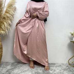 6345 plain muslim abaya dress