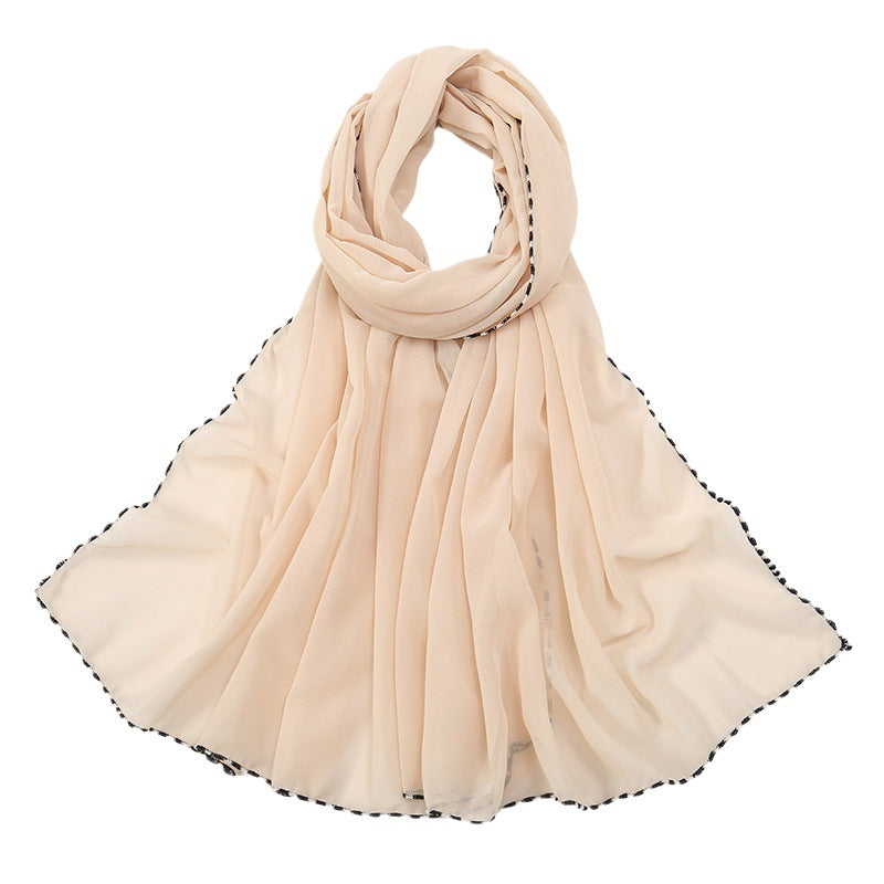 VS666 plain chiffon hijab scarf