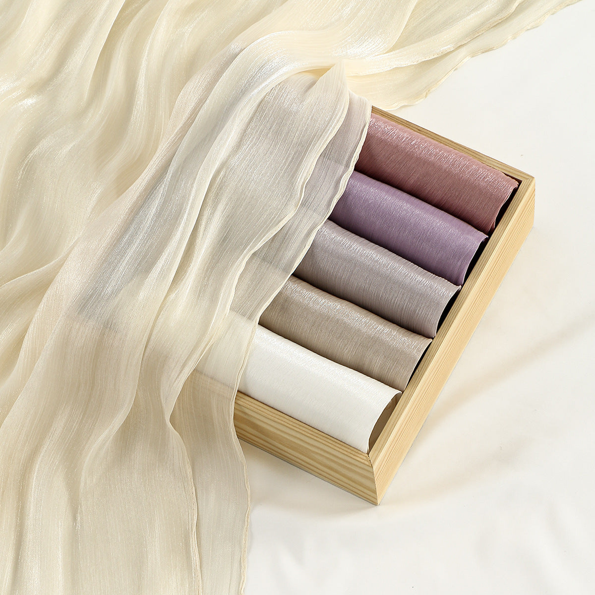 VS780 Pañuelo para la cabeza de seda brillante de color sólido