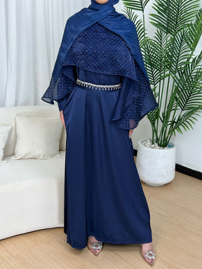 PFXK  Muslim simple cloak starry sky abaya