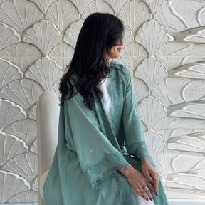 MQ214  Lace Patchwork Fashion Abaya Trendy Dress