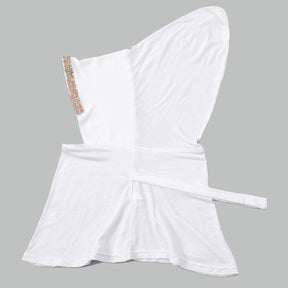 RS016  Mercerized cotton bottoming cap with hot diamond straps