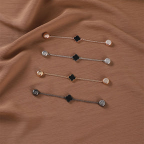 SP60 four-leaf clover chain magnetic buckle  hijab pins  Pins