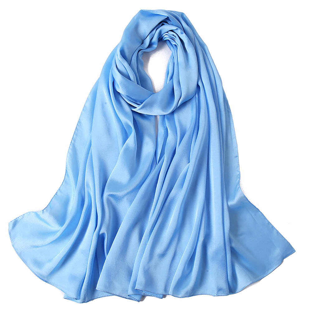 ZS58 plain satin silk hijab