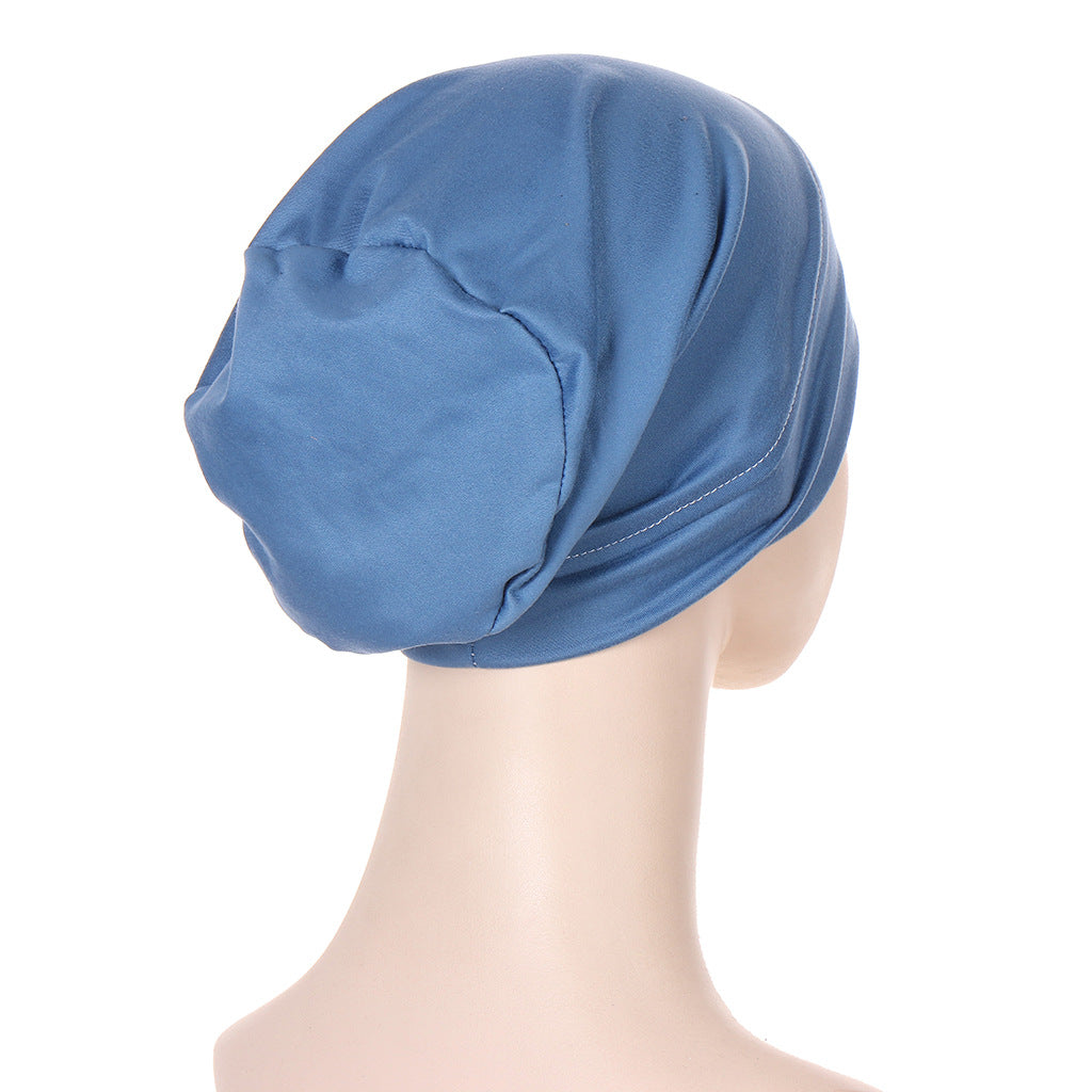 plain hijab tuiban hat