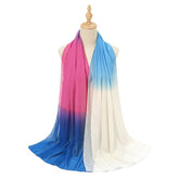 YW236 gradation color chiffon hijab