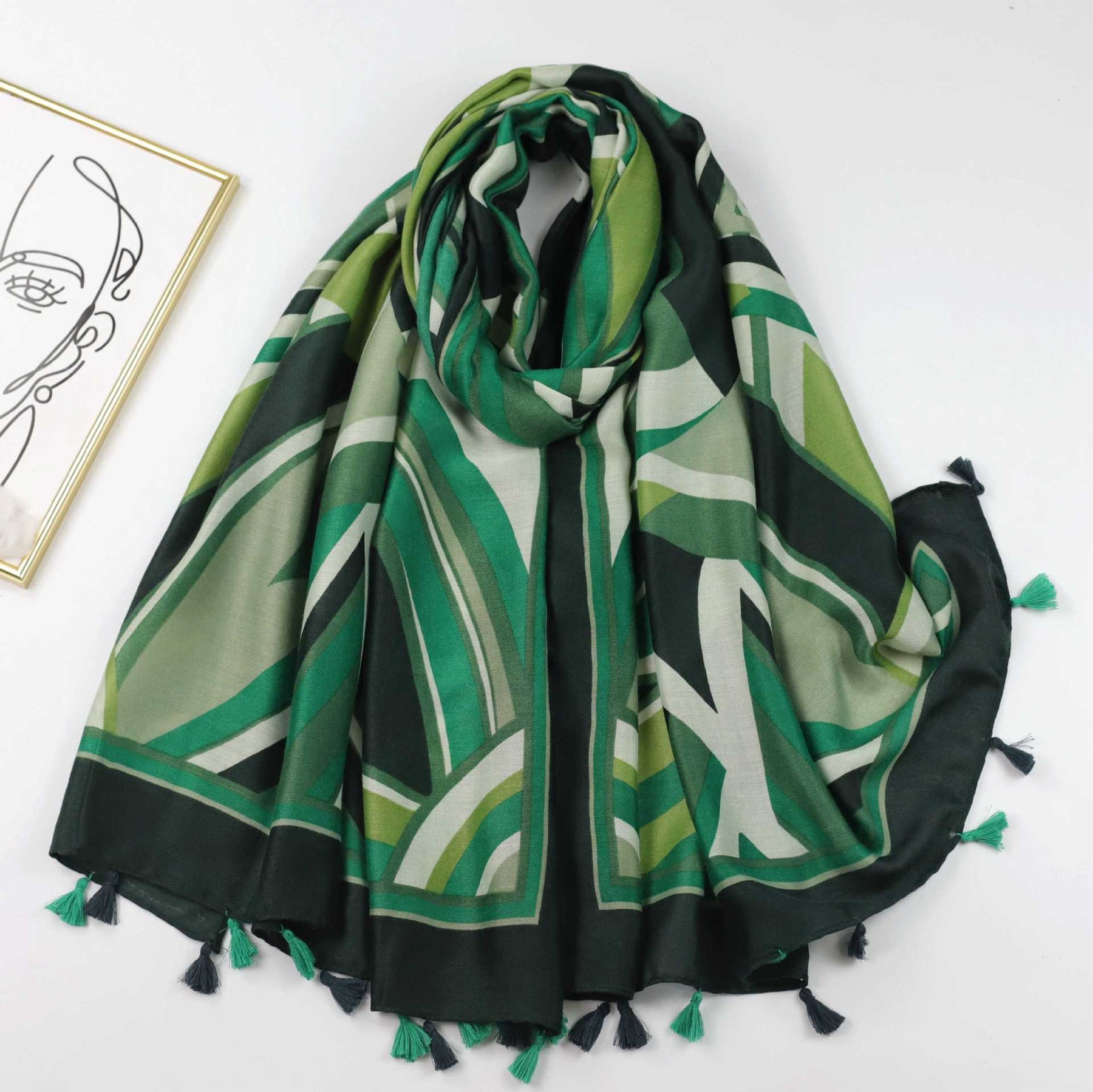 JY230611 printed scarf