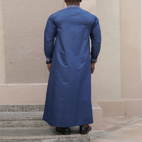 jl07 Foreign trade Muslim long-sleeved embroidered ethnic style Arab robe men's robes  abaya