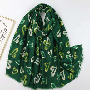 230811 stamping LOVE printed scarf