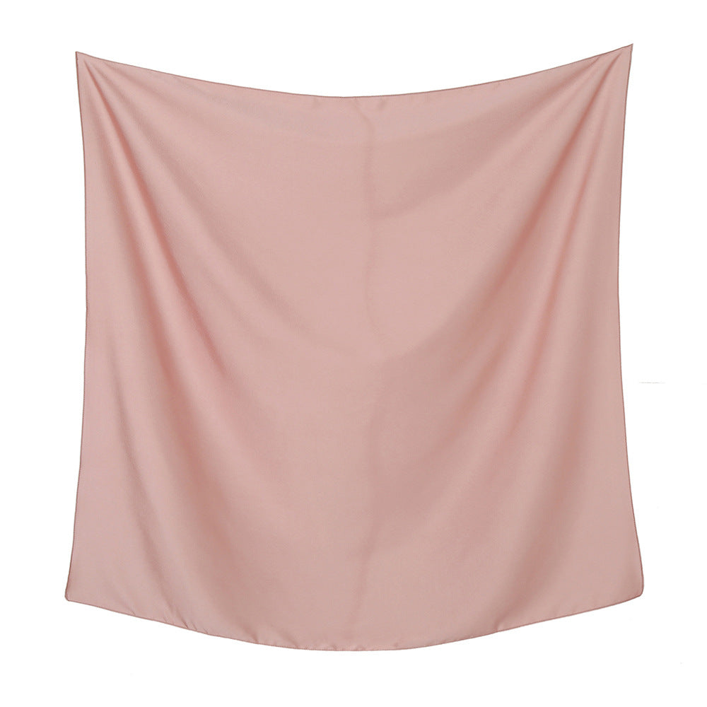 YW218 125*125 plain satin kerchief hijab